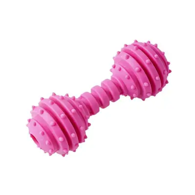 TPR Dog Barbell Toy with Bell, Chew Toy for Small and Medium Dogs