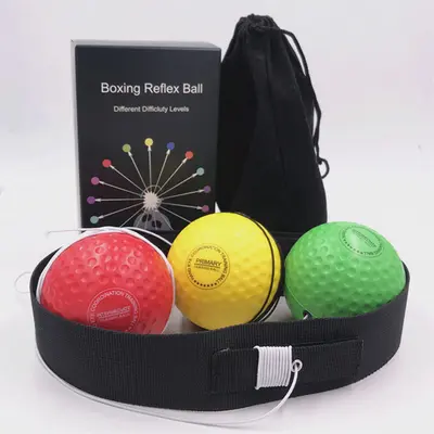 New nylon belt boxing reaction ball head mounted Sanda fight training equipment head mounted boxing speed ball - 9