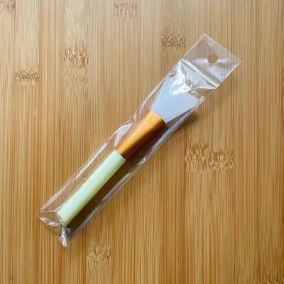 Stok Makyöz Fırçası Beyaz Sap Pembe Sap Yumuşak Kıl Makyöz Fırçası Silikon Makyöz Fırçası Çamur Masken Fırçası Aplikatör Ağartma Fırçası - 8