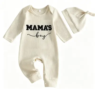 Newborn Triangle Romper 2-Piece Set, Short Sleeve Baby Bodysuit