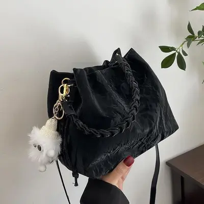 Pembe Kova Çanta, Kadın Çok Yönlü Askılı Çapraz Çanta - 4