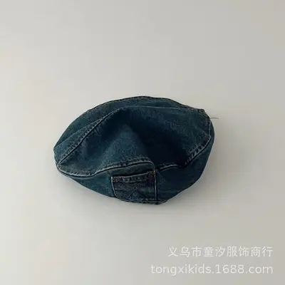 Korean-Style Children's Denim Beret Hat, Spring Autumn Summer, Boys and Girls - 9