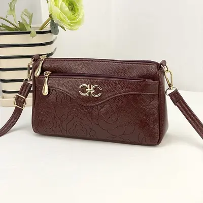 Women's Single Shoulder Crossbody Clutch with Coin and Phone Compartment - 9