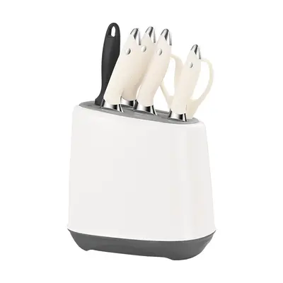 Edelstahl-Fleischmesserset mit Messerhalter - 6