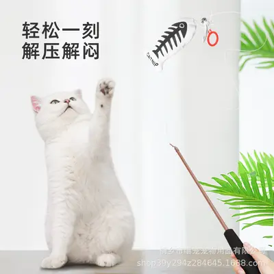Katzenspielstab mit 5 austauschbaren Köpfen