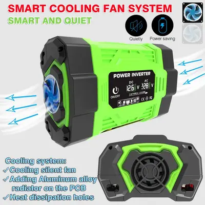 Modifiye Sinüs Dalga İnvertör 12V 220V 300W 500W, LED Ekranlı, Çift USB - 3