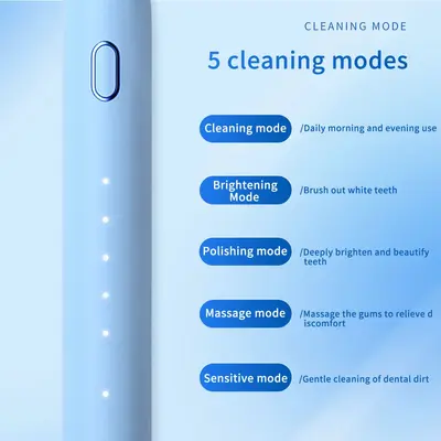 Smart sonic electric toothbrush, 5-speed, rechargeable