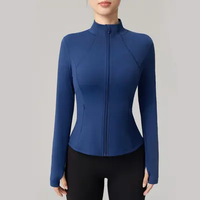跨境红歌瑜伽服外套女运动健身上衣裸感收腹显瘦户外跑步瑜伽外套 - 8