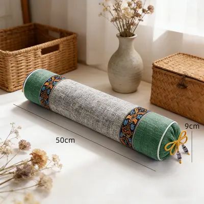 Mugwort Cervical Pillow Specialized Sleep Neck Support Lumbar Pillow Sleep Aid Round Cylindrical Pillow Candy Pillow Linen Herbal - 12