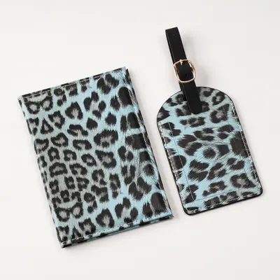 PU Leather Passport Holder, Leopard Print, Multifunctional Travel Organizer