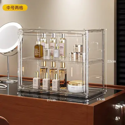 Cosmetic storage box, acrylic, dustproof, multilayer design - 8