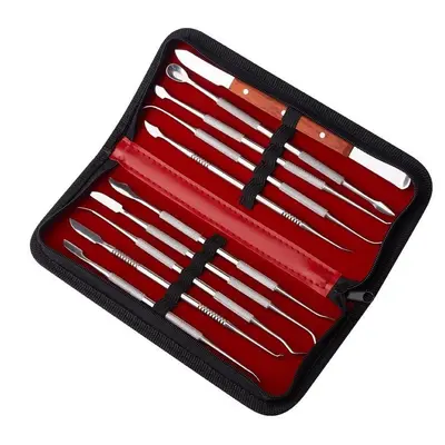 Diş hekimi aletleri seti, diş temizleme, tartar çıkarıcı - 4