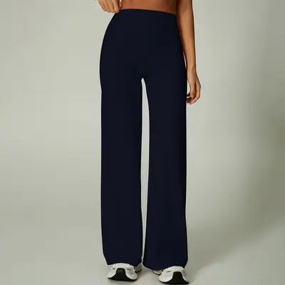 Yogahose mit hohem Bund, Po-Lifting und weitem Bein für Damen - 10