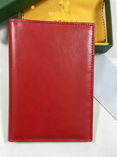 Dog tooth style genuine leather passport wallet, multifunctional card slots - 8