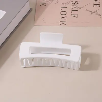 Amazon rechteckige Haarspange grenzüberschreitend mattiertes PS Haiclip einfache Haarspange großes Haarvolumen Multi-Griff Haaraccessoire - 7