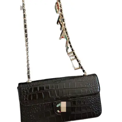 Cross-border Crocodile Texture Handbag with Top Handle Mini Chain Bag Vintage Commuter Versatile Shoulder Crossbody Bag