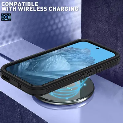 Google Pixel 10 Pro XL Uyumlu Üçlü Koruma Düz Renk Telefon Kılıfı