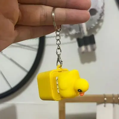 Duck and Frog Sound Keychain with Light-Up Electronic Stress Toy - 8