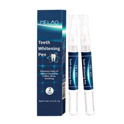 Teeth whitening pen with stain removal gel