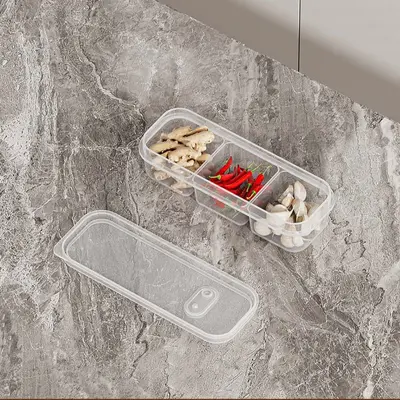 Narrow slit refrigerator compartment crisper box for fruits and vegetables frozen meat packaging box microwavable food storage box with air holes - 10