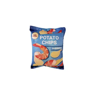 Patates cipsi serisi peluş köpek oyuncağı, çıngıraklı kağıt sesli, ısırmaya dayanıklı - 7