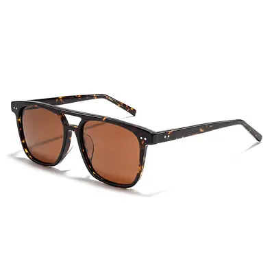 Women's Square Frame Sunglasses, Double Bridge, UV-Proof, Model 2A812 - 9