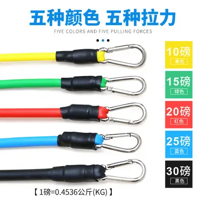 便携式家用11件套拉力绳套装训练组合弹力绳健身男士门上阻力带