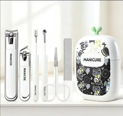 Stainless steel nail clipper set, 6-piece portable - 10