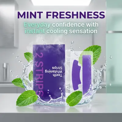 V34 Purple Teeth Whitening Strips, Stain Removal - 3