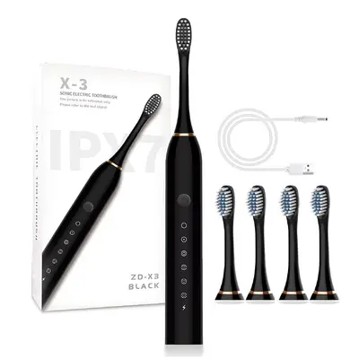 Rechargeable Electric Toothbrush with Water Flosser, Soft Bristles, Adults and Children - 8
