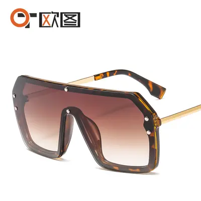 Letter Sunglasses with One-Piece Lenses, Unisex, Personalized Style - 12