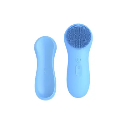 Hot compress silicone facial cleanser electric facial cleanser facial brush vibration heating facial cleanser silicone handle facial cleanser