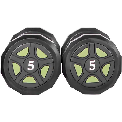 Gym dumbbell set, dual-purpose, rubber coated, commercial