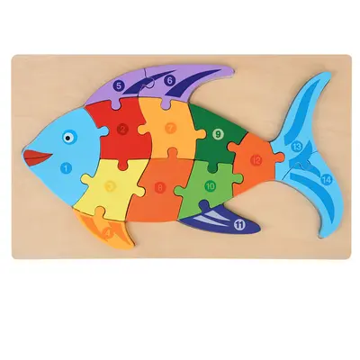 Wooden puzzle toy, shape matching, early education - 6