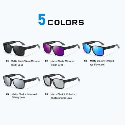 KDEAM Polarisierte Sonnenbrille TR90 Outdoor-Sportbrille UV-Schutz KD0736