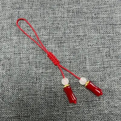 10B-5/6 handgefertigtes Webseil-Taschenanhänger mit Acrylanhänger - 9
