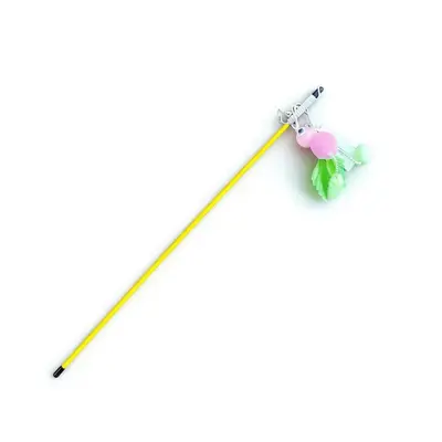 Bee Feather Bell Cat Teaser Wand, Interactive Cat Toy - 7