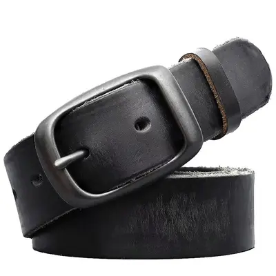 First Layer Cowhide Pin Buckle Belt for Men, Retro Versatile Jeans Belt, Simple Casual Leather Belt for Men - 7