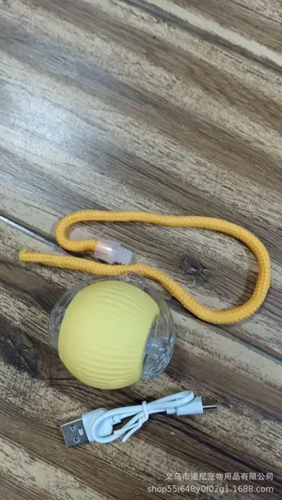 Smart Electric Rolling Cat Ball Toy with Rope for Cats and Dogs - 13