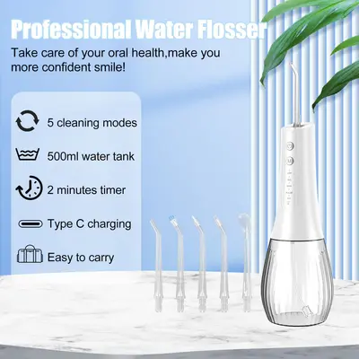 Portable Electric Dental Water Flosser for Plaque Removal - 10
