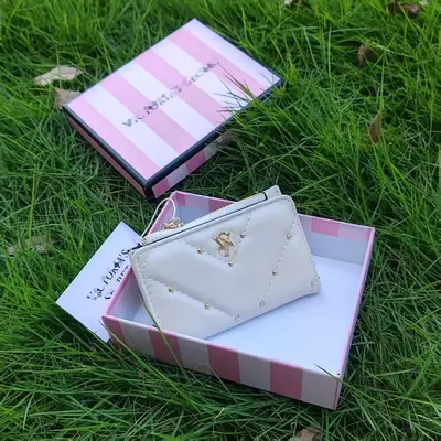 Elegante kleine Tasche im Tweed-Stil, Damen-Kartenetui mit Box