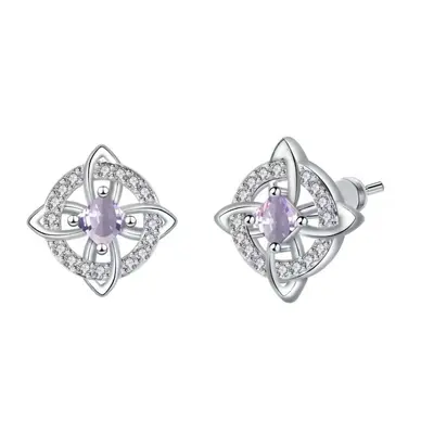Grenzüberschreitende S925-Sterlingsilber-Keltische Knoten-Ohrstecker für Frauen, modische hochwertige Ohrringe mit Zirkonia, einzigartige persönliche Ohrringkollektion - 12