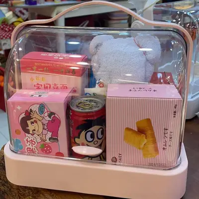 Double-door cosmetics storage box with drawers - 8