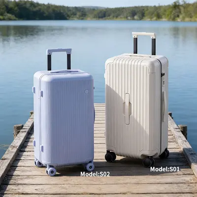 Large-Capacity PC Trolley Case, Plastic Frame, 20 and 28 Inch