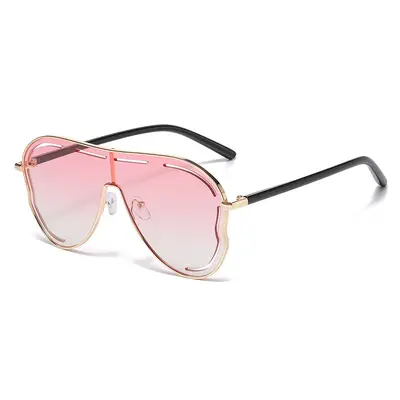 One-Piece Large Frame Toad-Shaped Y2K Sunglasses - 8