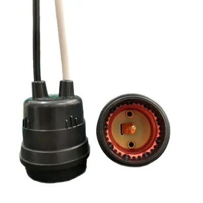 E27 Waterproof Pendant Lamp Holder with Cable, Soft Rubber