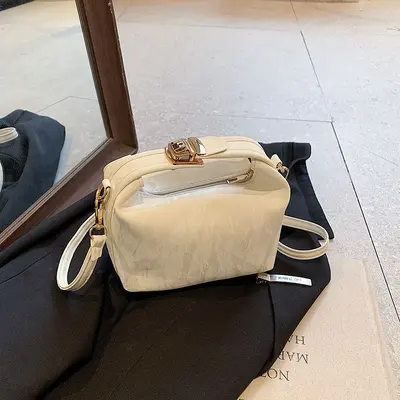 Small Square Handbag with Shoulder and Crossbody Strap, Summer 2025 - 4