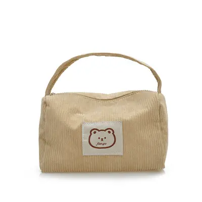 Einfarbige Kosmetiktasche als Handtasche, minimalistischer koreanischer Stil - 8