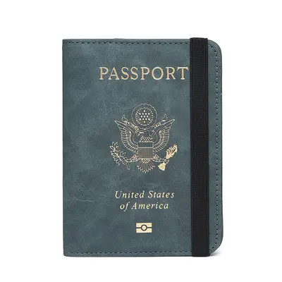 PU leather passport bag, RFID protection, multiple card slots - 11