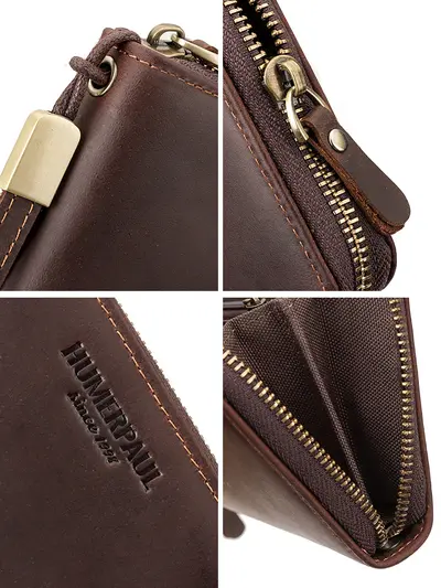 Hummer Paul Herren Clutch aus echtem Leder mit RFID-Schutz, Crazy-Horse-Leder - 5